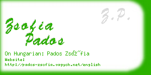 zsofia pados business card